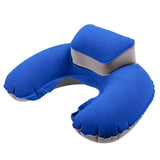 Coussin cervicale gonflable air bleu