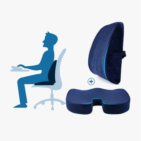Coussin hémorroïdes + dossier massant vertébrale
